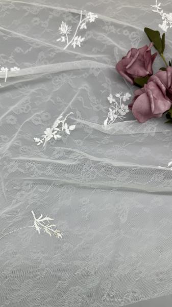 Tulle Mesh Fabric Sequin Shining Leafy New Collection Floral Lace Fabric Party