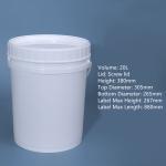 Screw Lid 20L Plastic Bucket for Thicken PP Fermentation Barrel and Fishing
