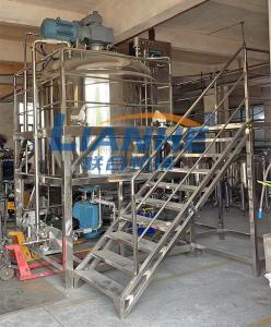 China 3000L Vacuum Emulsifying Mixer With Load Cell Cosmetic Cream Making Machine factory