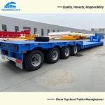 Three Axle 80 Tons Removable Gooseneck Low Bed Trailer For Excavator Transport