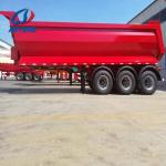 Steel 32 Cbm 60 tons U shape truck body End dumper trailer truck for farm from