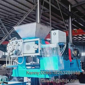 China Force Feeding Single Screw Rubber Extruder With Strainer factory