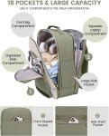 TSA Personal Item 40L Waterproof Large Carry on Airline Approved Travel Bag with