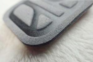 China Gray Soft Environmentally Friendly Microfiber Label , Costom High Frequency Logo For Clothing factory