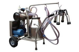 China Farm Electric 1.1kw Cow Milking Machine With Vacuum Pump factory
