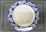 Dia. 27cm White Porcelain Plates Ceramic Round Plate Decorative Pattern Wide Rim