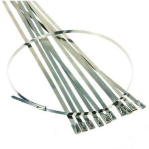 China 4.6mm 7.9mm Solar Cable Tie , Sus304 Stainless Steel Zip Ties For Solar Panel Mounting Accessories factory
