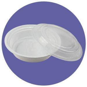 China DISPOSABLE PLASTIC ROUND BOX, BLACK/WHITE BASE, WITH CLEAR LID/COVER, GOOD QUALITY, FOOD GRADE MATERIAL factory