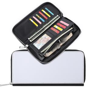 China Custom Sublimation Women'S Continental Zippered Wallet With Card Slots For DIY Photos printing factory
