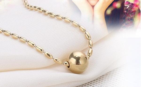 Steel Ball Pendant Necklace Fashion Jewellery Stainless Steel Jewelry Gold