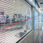 Luxury Transparent Crystal Roller Shutter Door With Aluminum Pipe Acrylic Glass