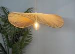 Wabi-sabi style rope chandelier simple creative bedroom living room lamp hand