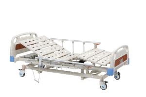 China Side Silcent Wheels ICU Hospital Bed / Remote Folding Medical Bed factory