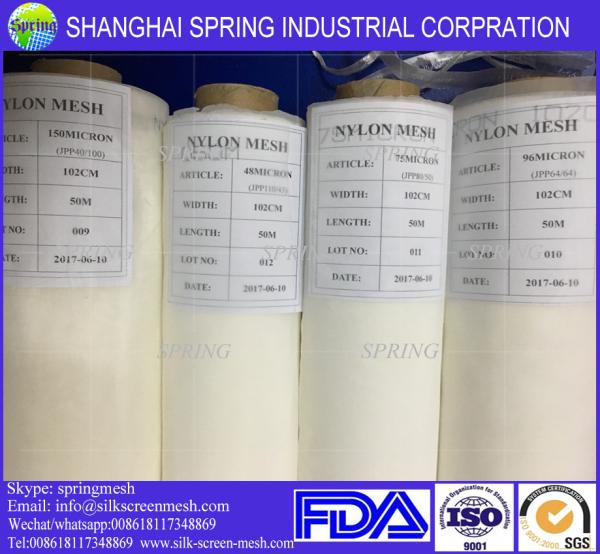 China NYLON Printing Mesh  JPP 80T-50 Micron Monofilament White Color Hot Sales factory