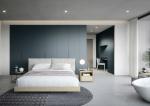 PET Customized Wardrobe Closet Blue Green Fitted Walk In Wardrobes With Dressing