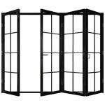 Triplex Glass Sliding Door Aluminum Alloy Tempering Glass Folding Doors