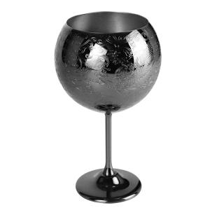 China Etch Stainless Steel Goblet Elegant Luxury Unbreakable Metal Wine Glass For Gift factory