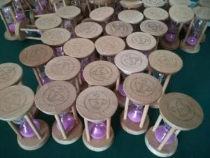 China Novelty Mini Wood Sand Timer Hourglass With 3 Minutes,For Home And Restaurant Decoration factory