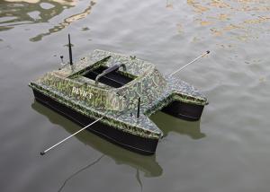 China DEVC-308 camouflage catamaran bait boat / rc fishing bait boat 2.4GHz Remote Frequency factory