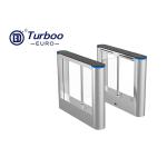 Glass Speed Gate Turnstile Entrance Turnstile Gate Black Artificial Marble