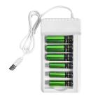 6 Slots Smart AA AAA Battery Charger With Indicator DC 5V 1A