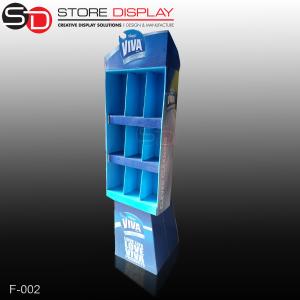 China custom compartment floor display stand for chews factory