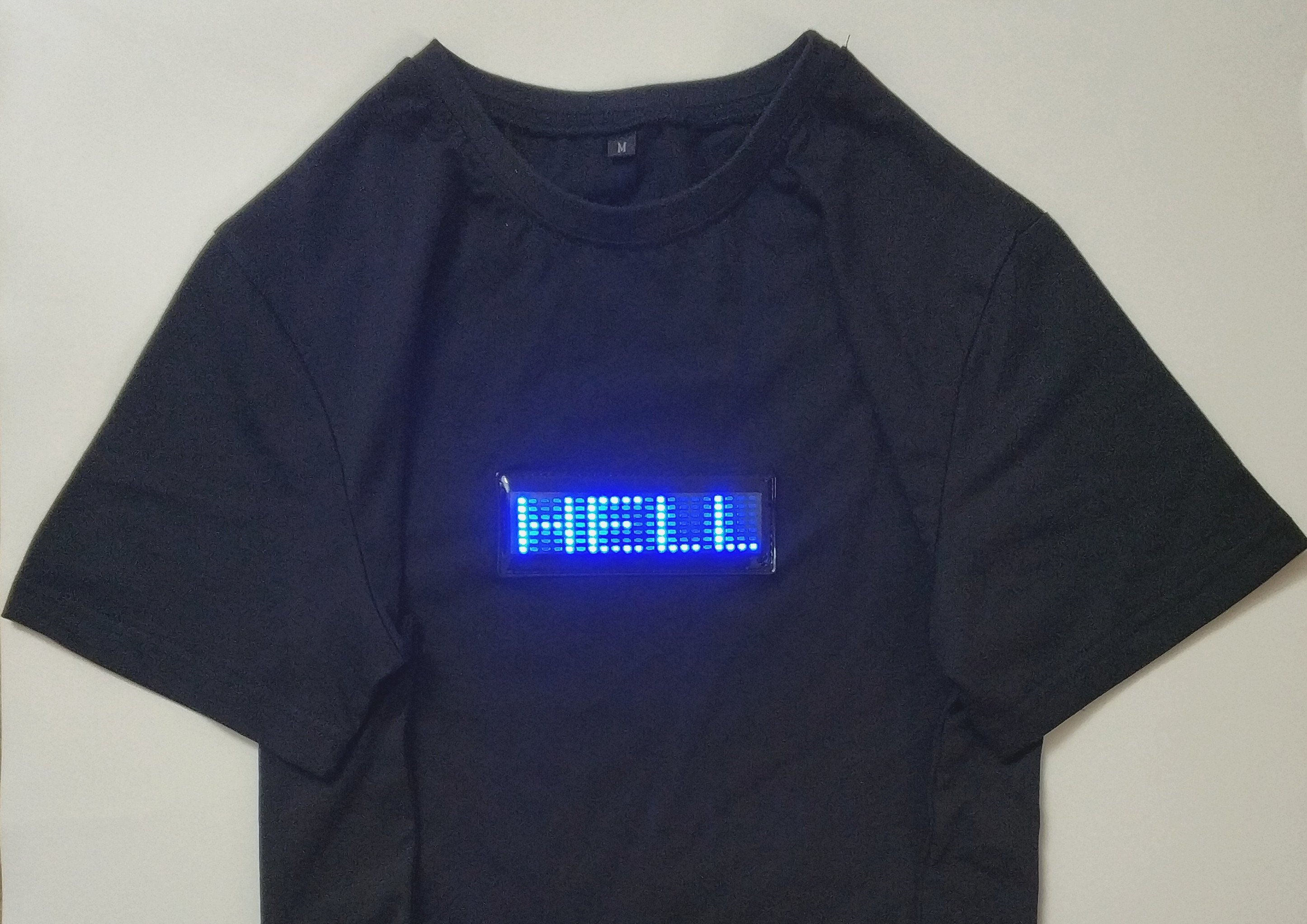 high light flashing Hip Hop street led t-shirt wearable mini led message display T-shirt for party or bar pop led gift