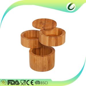 China Reliable Totally Bamboo Salt And Storage Box Custom Shaped With Magnet Base factory