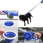 5 IN 1 Nylon Dog Leash Portable Dog Water Bottle with Collapsible Bowl Dog Poop