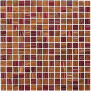China Brown color with gold line glass mosaic mix pattern living room backspalsh factory