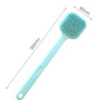 2 In 1 Long Handle Silicone Bath Body Cleaning Brush For Exfoliating