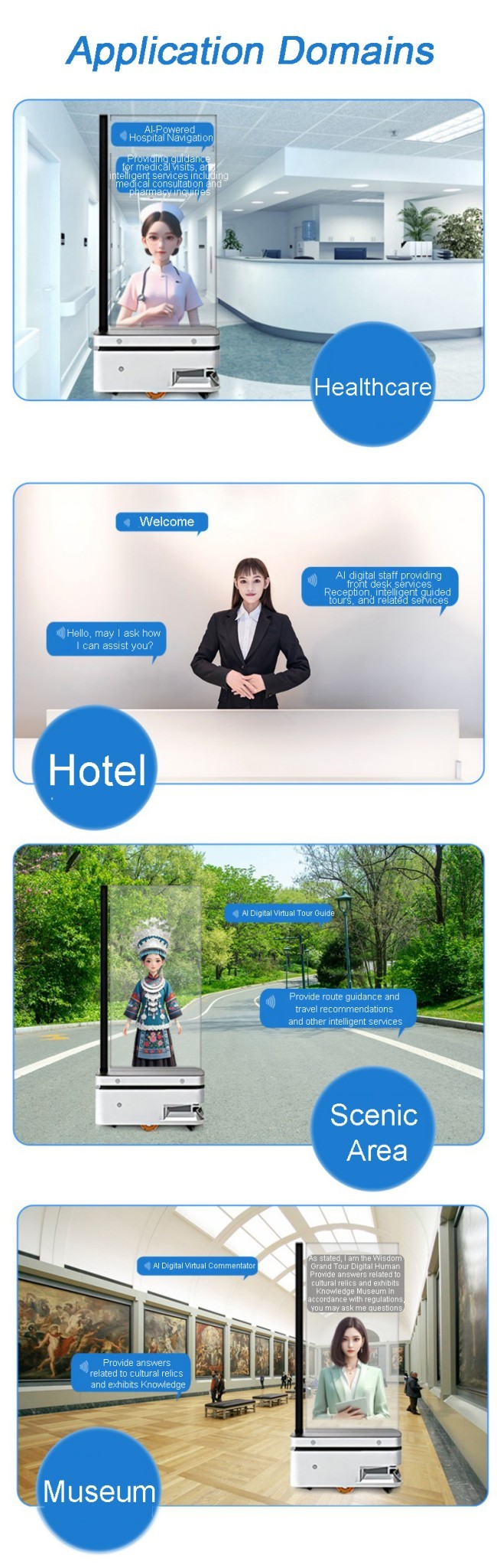4K Ultra HD Transparent OLED Robot Navigator with Digital Display 1920*1080 High Transparency Screen Interactive