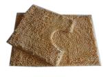 Microfiber Chenille Bathroom Rug Set Beige