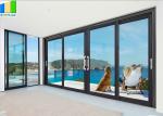 EBUNGE Commercial Exterior Accordion Double Glazed Glass Doors Sliding Bifolding