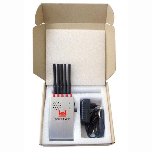 5 Band Portable Jammer High Power To Block GSM 3G 4G LTE Wireless Video WiFi