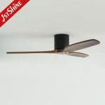 Remote Control 1stshine 52-inch Wooden Blades Flush Design DC Ceiling Fan for