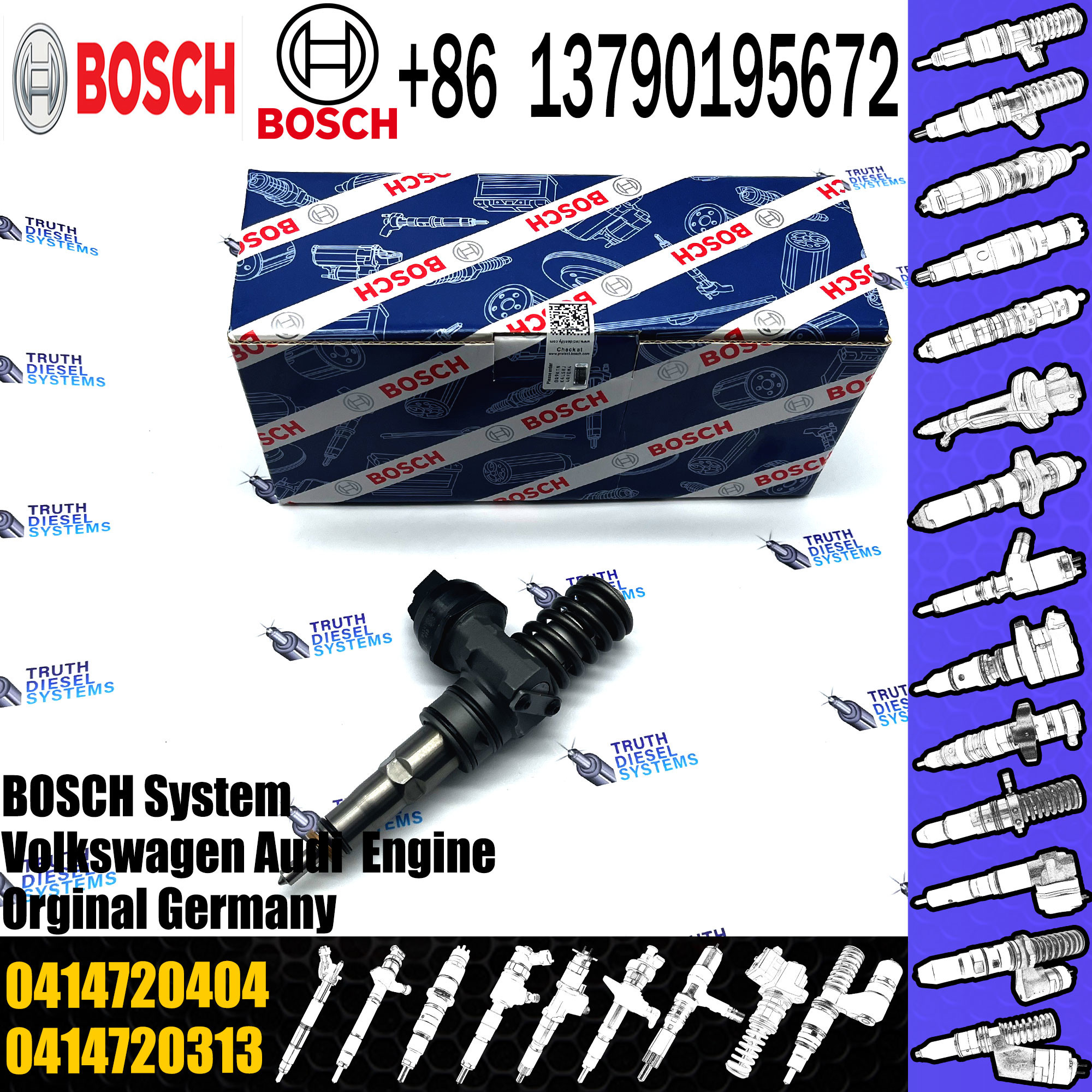 Diesel Common Rail Fuel Injector Nozzles 03G130073G 0414720037 0414720454 0414720313 0414720221