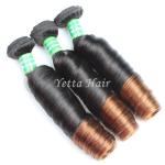Dark Brown Unprocessed Peruvian Virgin Hair Weave / Two Tone Hair Extensions