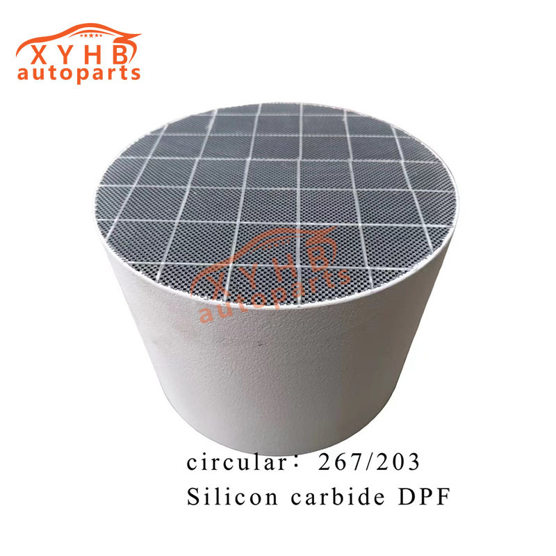 Ceramic Carrier Silicon Carbide Three-Way Catalytic Filter Element Euro 1-5 Model: 267*203