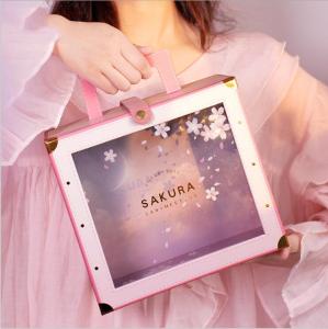 China Pink Jewelry Embossed Recycled Paper Gift Boxes factory