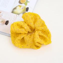 Fashion chiffon bronzed hair accessories for women with printed ponytail large