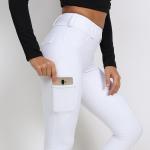 White Horse Riding Pants Full Seat Silicone Anti Pilling Womens Equestrian