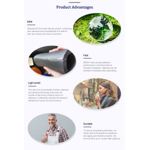 Light soft odor Thermal Insulation Adhesive Black Viscous Liquid