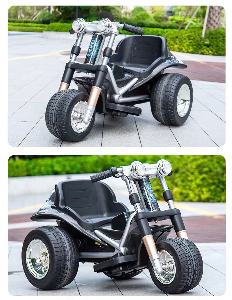 Dual-Drive 540 Motor 12V Electric 3 Wheels Off-Road Ride On Motorcycle Toy Car for Kids