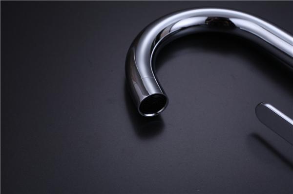 Chrome Plated Industrial Sink Faucet , Ceramic Valve Core Brushed Stainless