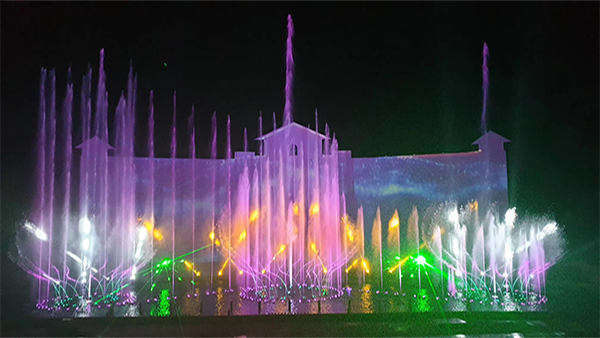 Music square ground water fountain