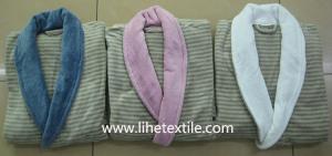China bathrobe , bath shirt , yellow , blue , white color , 100% cotton factory