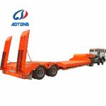 2 Axle 28 Tons Lowbed Lowboy Truck Trailer Semi Trailer for Heavy Equipment