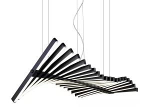 China Nordic Modern Light Luxury Hotel Lobby Bedroom Living Room Designer'S Black Big Chandelier factory
