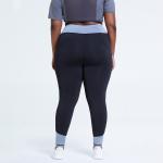 L - 4XL Solid Plus Size Yoga Pants High Waist Splicing Yoga Workout Leggings